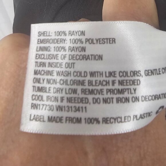 Knox Rose Black Embroidered Shift Dress Floral Boho Retro Festival M - Picture 12 of 13